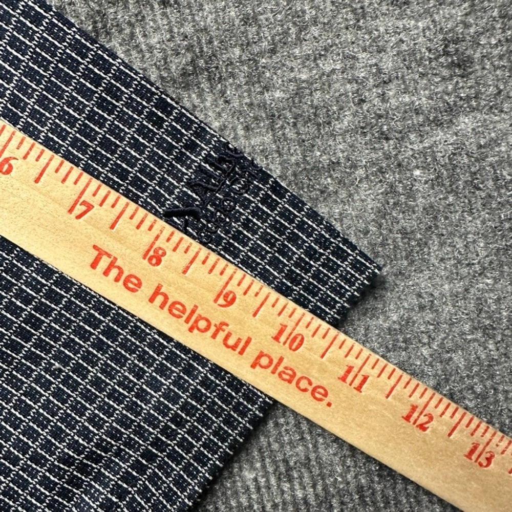 Byron Nelson Eleven Straight Mens Large Polo Shirt Navy Blue Grid Cotton Golf - Picture 11 of 13